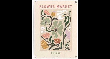 Tuinposter Bloemenmarkt - 80 x 60 - Canvas - REINDERS