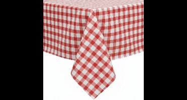 Tafelzeil Picknick Rood 140x330cm - Tafelkleed Afwasbaar - Kunststof