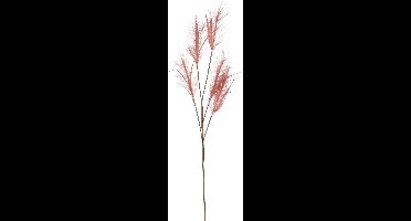 House of Seasons pluimgras losse steel/tak - meerdere stengels - oudroze - 98 cm - Decoratie kunst bloemen