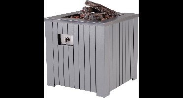 Cozy Living sfeerhaard Faro - arctic grey - aluminium - 60x60 cm