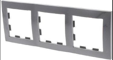 Smartwares S2 Inbouw Afdekraam - 3-voudig - Antraciet