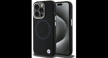 BMW Silicone Back Case (MagSafe Compatible) - Geschikt voor Apple iPhone 15 Pro (6.1") - Zwart