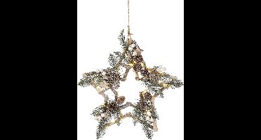 House of Seasons Ster met Witte LED Verlichting - Ø34 cm - Groen