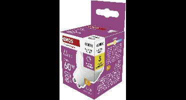 EMOS LED-lamp Classic MR16 / GU10 / 7 W (60 W) / 800 lm / neutraal wit / traploze dimbaarheid, ZQ8E44S