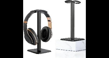 hoofdtelefoonhouder, hoofdtelefoonhouder, gaming-hoofdtelefoonstandaard, headset standaard met TPU antislip siliconen voor alle gaming-headsets/desktophoofdtelefoons, zwart