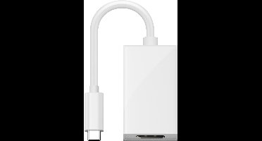 Goobay USB-C naar DisplayPort adapter wit 0,2 m, 4K bij 60 Hz, spiegelt video van laptop of smartphone naar een DisplayPort-beeldscherm, plug en play