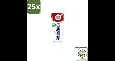 25 x Zendium – Tandpasta – Tandvlees Protect – 75 ml - Wasstrips - Gevoelig Tandvlees - Natuurlijke Tandpasta - Tandvlees Bescherming - Milde Tandpasta - Fluoride