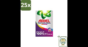 25 x Ariel – Waspoeder – Professional Color – 100 wasbeurten - 5,5 kg - Wasstrips - Waspoeder - Gekleurde Was - Kleurbehoud - PEG-technologie - Vuilverwijdering