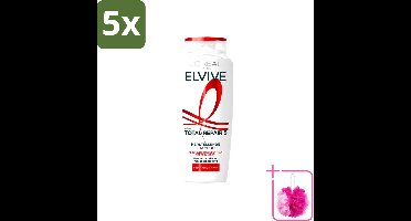 5 x L’Oréal Paris Elvive – Shampoo – Total Repair 5 – Herstellend – 250 ml - Bulkverpakking - Beschadigd haar - Douchemop - Droog haar