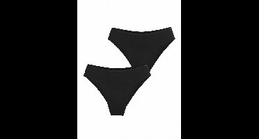 Bjorn Borg 2-pack dames high leg slips - Core Brief - Taille Dames onderbroeken - Zwart / XXL