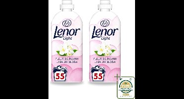 2 x Lenor Light - Wasverzachter - Jasmijnbloem - Fris & Zacht - 55 Wasbeurten - Wasstrips - Wasverzachter - Jasmijn - Frisheid - Wasverzachter Jasmijn - Wasverzachter Voor Kleding