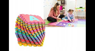 Zachte Alfabet Puzzelmat 30x30cm, 26 Delen, Kinderen 3+ Jaar