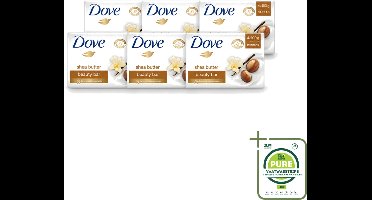 6 x Dove – Zeep – Sheabutter – 4 x 100 g - Grootverpakking - Vaatwasstrips - Zeep Sheabutter - Huid Verzorging - Zachte Huid - Droge Huid - Mild Reinigen