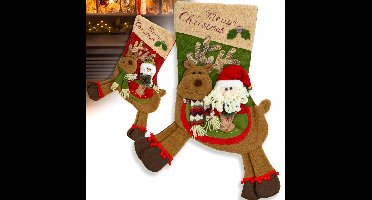 Kerstkousen voor de Haard - 2 Stuks Premium 3D Cadeau Kousen