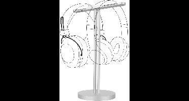 Dubbele Aluminium Hoofdtelefoonhouder met Stevige Basis voor Gaming Headsets