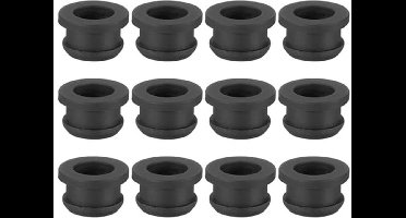 KARZO - Rubberen Grommets 12Pcs - 1/2 Inch Boorgat - 3/8 Inch ID - Zwart - Flexibel en Duurzaam