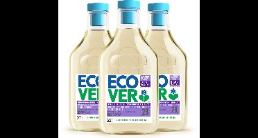 Ecover - Vloeibaar Wasmiddel Kleur - Voordeelverpakking 3 x 1 L - 84 wasbeurten - Kleurbescherming & Pluisverwijdering - Plantaardig & Biologisch afbreekbaar