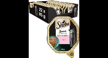 Sheba Kattenvoer - Sauce Collection - Zalm - Kuipjes - 22x85g