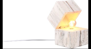 TRIO TREASURE - Tafellamp - Wit - incl. 1x E14 10W - Snoerschakelaar