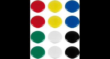 Westcott magneten - formaat 20x8mm - assorti kleuren - 12 stuks - AC-E10834
