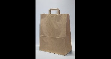 Draagtassen Papier 26x12x35cm Bruin Kraft 70 g/qm (50 stuks)