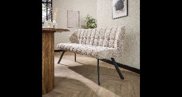 Giga Meubel Eetkamerbank Raster - Zand - 180x59x84cm