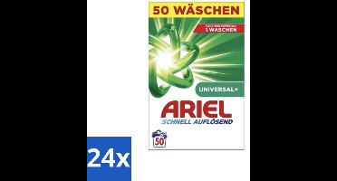 24 x Ariel – Waspoeder – Original – 3 kg – 50 wasbeurten - Waspoeder - Vlekverwijdering - Waspoeder Wit - Waspoeder 3 Kg - Waspoeder 50 Wasbeurten
