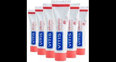 Vitis - Tandpasta Anticaries - 6 x 75 ml - Voordeelverpakking