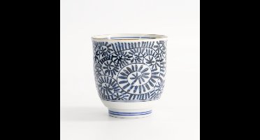 Tokyo Design Studio - Theekopje - Blauw/Wit - 8x7,9 cm