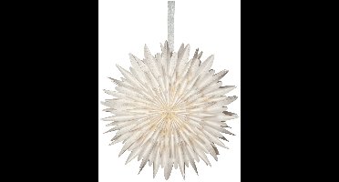 Star Trading Grote witte papieren ster 'Winter', 3-laags, decoratieve vouw, Ø 60cm