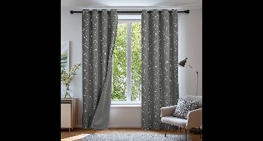Boraboi ® Stijlvolle Lichtgrijze Verduisteringsgordijnen met Thermische Isolatie en Moderne Patroonafwerking