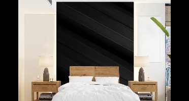 Behang - Fotobehang Zwart - Grijs - Design - Textuur - Breedte 160 cm x hoogte 220 cm