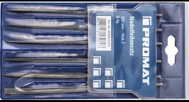Promat Naaldvijlset - 160 mm - 6-delig - 400840401