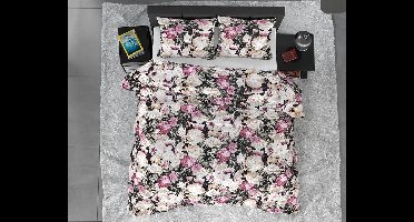 Dreamhouse Satin Vanessa - Dekbedovertrekset - Lits-Jumeaux - 240x200/220 + 2 kussenslopen 60x70 - Zwart