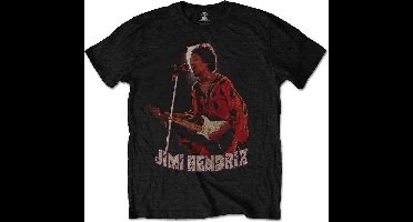 Jimi Hendrix - Orange Kaftan Heren T-shirt - M - Zwart