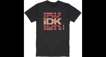 iDKHow - Branded Logo Heren T-shirt - L - Zwart
