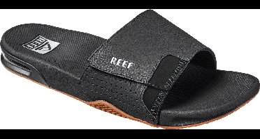Reef Fanning Slideblack/Silver Heren Slippers - Zwart/Zilver - Maat 40