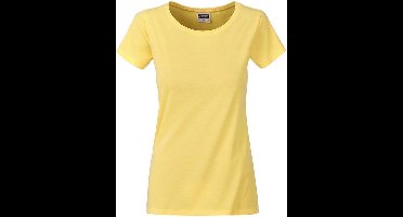 James and Nicholson Dames/dames Basic Organic Katoenen T-Shirt (Lichtgeel)