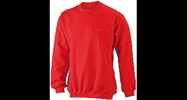 James and Nicholson Heren Ronde Zak Sweatshirt (Rood)