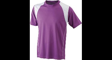 James and Nicholson Kinderen/Kinderen Junior Running Top (Paars/Wit)