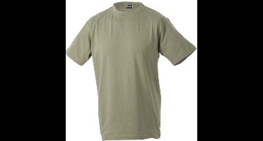 James and Nicholson Unisex Zware Ronde Tee (Khaki)