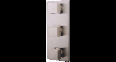 Wiesbaden Rombo Inbouw Douchekraan Afbouwset 3-Weg - RVS Look