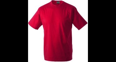 James and Nicholson - Unisex Medium T-Shirt met Ronde Hals (Donkerrood)