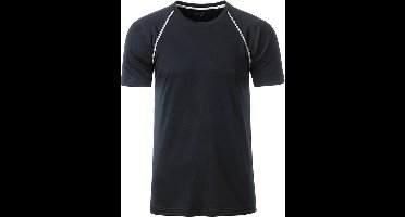 James and Nicholson - Heren Sportshirt (Zwart/Wit)