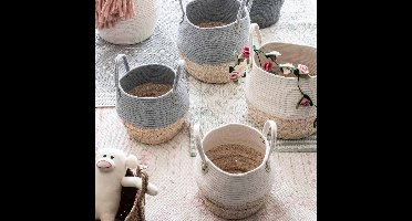 KidsDepot Kori Set Opbergmanden Grijs / Naturel