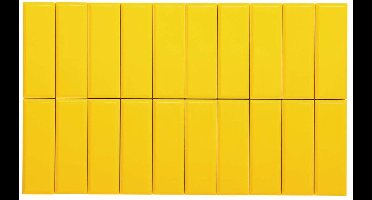 MAUL Magneet MAULpro rechthoek 20 stuks 1 kg kunststof Ferriet bruchsicher lackiert 5.3 x 1.8 x 1 cm geel