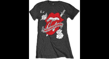 The Rolling Stones - Vintage Tattoo Dames T-shirt - XL - Grijs