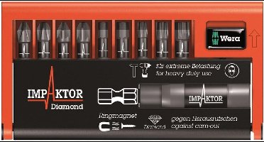 Wera 05057680001 Bit-Check 10 Impaktor 1, 10‑delig