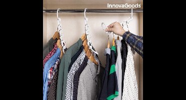 InnovaGoods - Kapstok - Kleding Organizer voor 40 Items - 8 organizers - 16 hangers - Gesch. lengte van iedere organizer: 23 cm