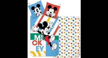 Mickey Mouse Jump Dekbedovertrek - Eenpersoons - 140 x 200 cm - Katoen